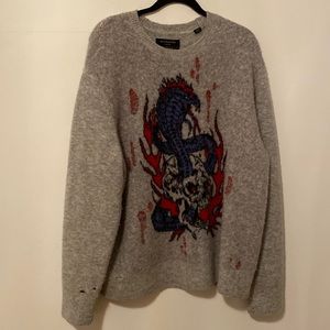 AllSaints alpaca oversized sweater